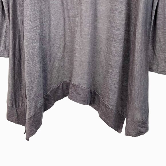 Tahari Womens Size Medium Lightweight Open Front Cardigan Gray 100% Linen EUC - Picture 6 of 14